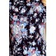 Dámské šaty Lola bez rukávu černé s květy 1326