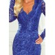 Luxusní dámské krajkové šaty Olivia Navy King